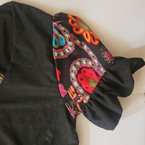 DILY FOR YOU WOMAN DRESS BLACK FLORAL S - Picture 3 of 5